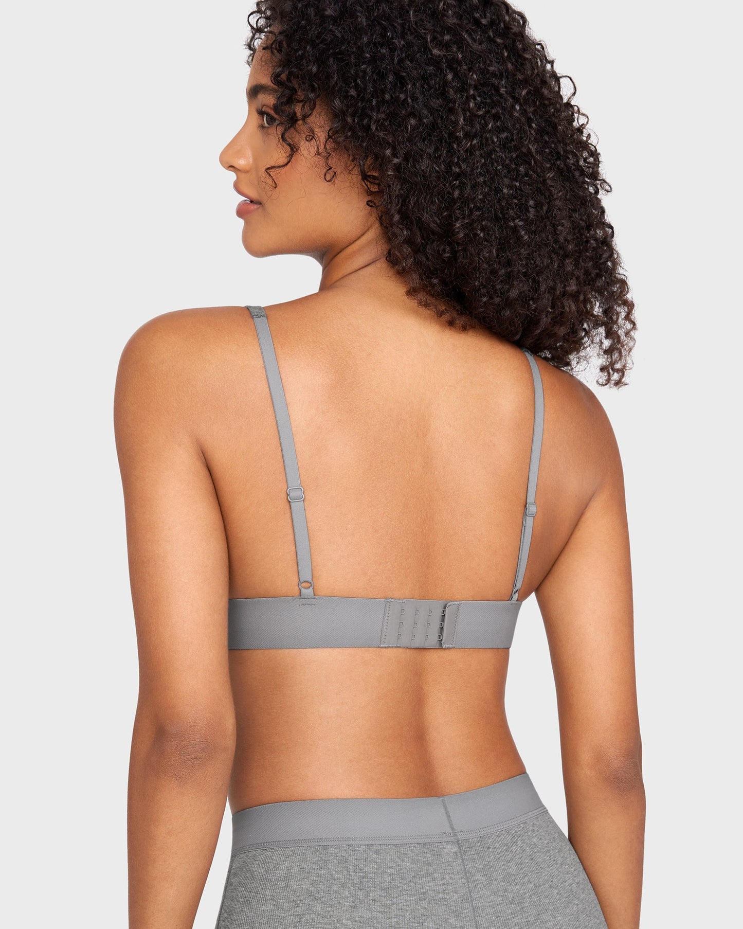 Cotton Rib Plunge Wireless Bralette