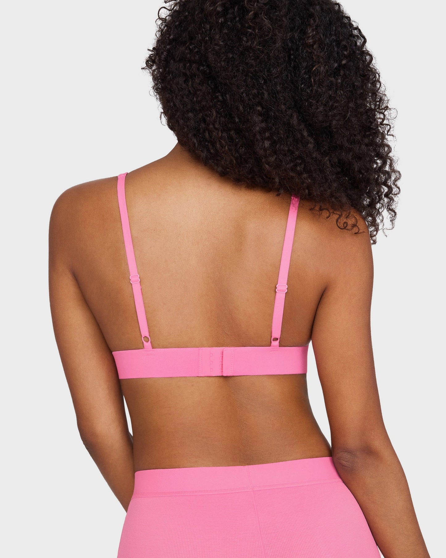 Cotton Rib Plunge Wireless Bralette