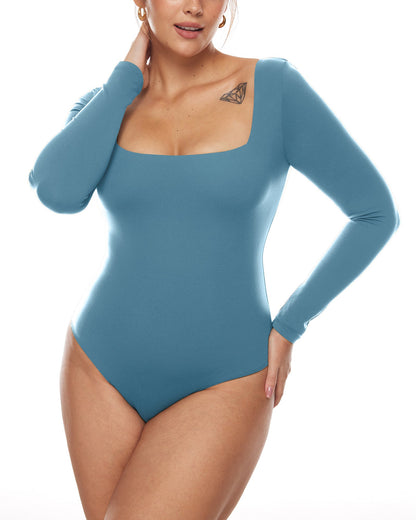 Bralys-K™ Sqaure Neck Long Sleeve Bodysuit