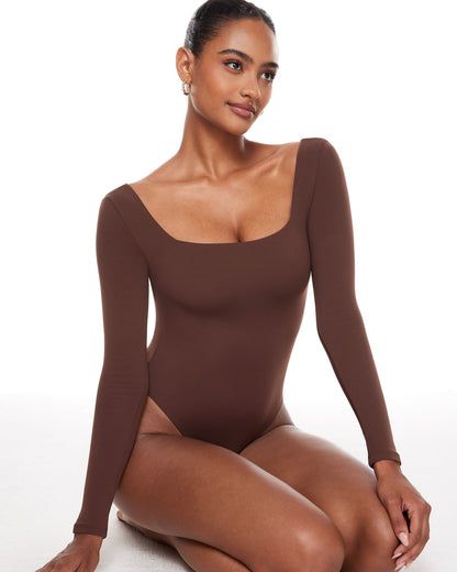 Bralys-K™ Sqaure Neck Long Sleeve Bodysuit