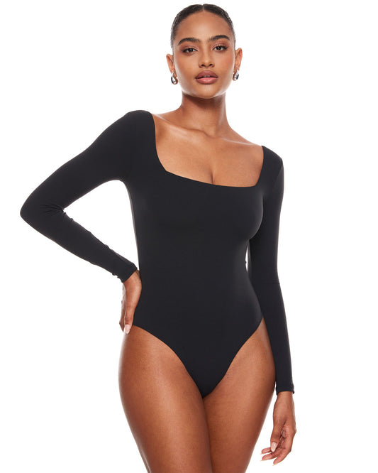 Bralys-K™ Sqaure Neck Long Sleeve Bodysuit