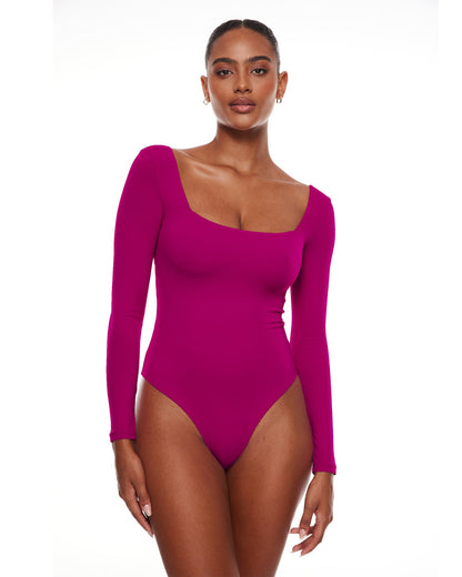 Bralys-K™ Sqaure Neck Long Sleeve Bodysuit