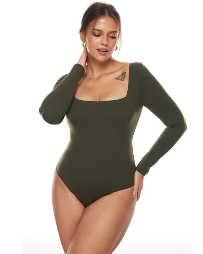 Bralys-K™ Sqaure Neck Long Sleeve Bodysuit