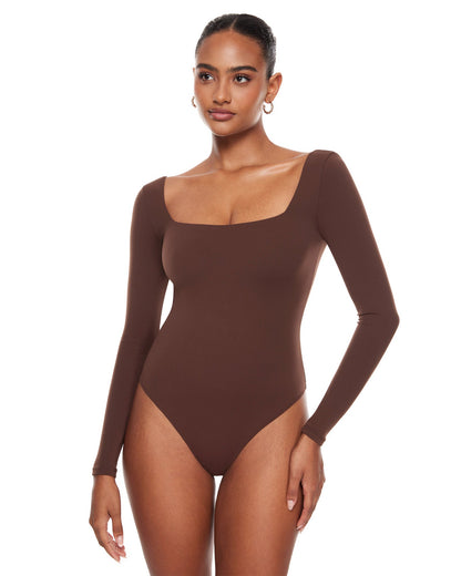 Bralys-K™ Sqaure Neck Long Sleeve Bodysuit