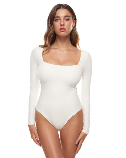 Bralys-K™ Sqaure Neck Long Sleeve Bodysuit