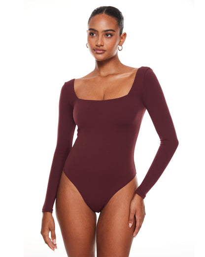 Bralys-K™ Sqaure Neck Long Sleeve Bodysuit